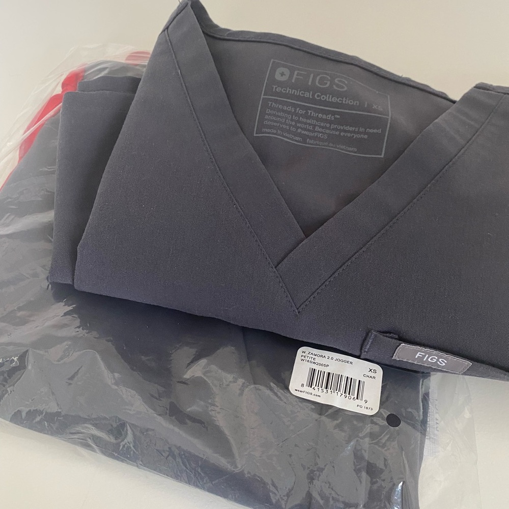 Figs Charcoal Catarina/Zamora Set XS/XSP NWT